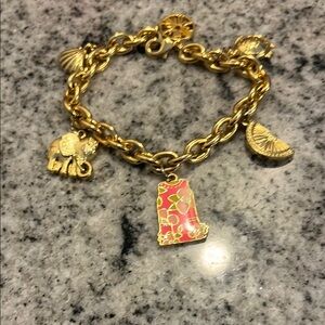 🆕 Lilly Pulitzer Gold Charm Bracelet NWOT